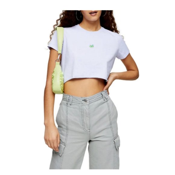 Topshop Tops - Purple Crop Top Snake T-shirt Multi Size New